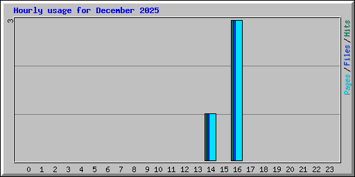 Hourly usage for December 2025